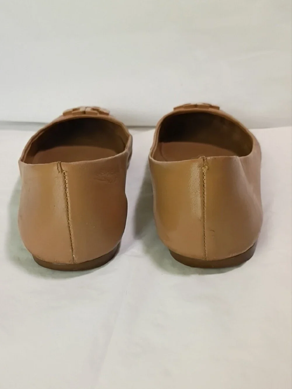 Tory Burch Tan Logo Ballet Flats Size 6